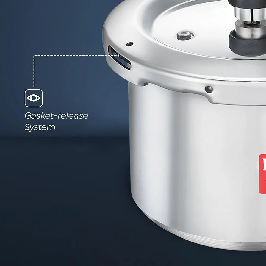 Prestige 2L+3L+5L Aluminium Svachh Outer Lid Pressure Cooker combo with 2 Lids|Deep Lid for spillage control|Gas & Induction Compatible|Gasket Release System|5 years warranty|ISI Certified