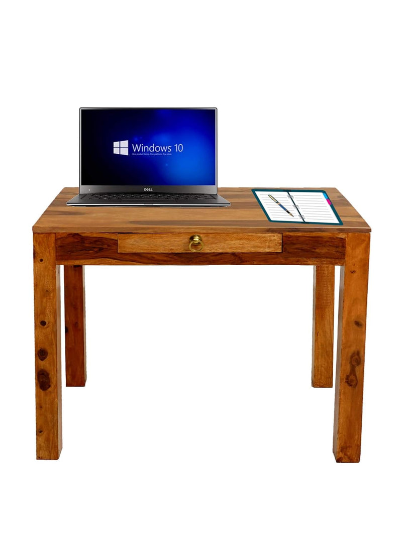 Sheesham Study Cum Console Table | Study Desk Cum Console Table for Home & Office | Sheesham Wood, Brown & Grey