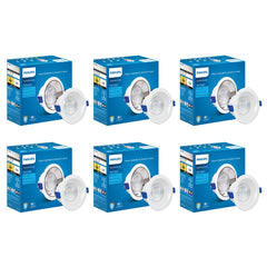 Philips 12 Watt White Reflector LED Ceiling COB Round Spot Light with Focused Beam (Pack of 6) (Cool Day Light, B0D3N52PND)
