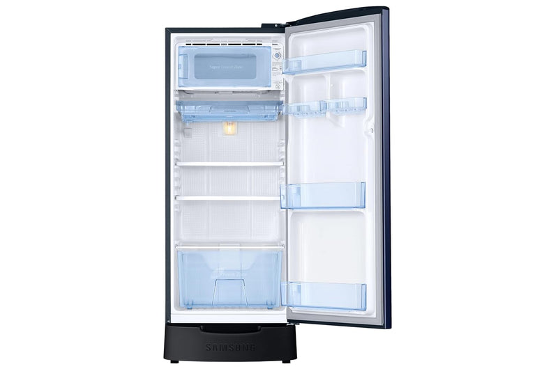 Samsung 183 L, 2 Star, Digital Inverter, Direct-Cool Single Door Refrigerator (RR20H1812HV/HL, Himalayan Poppy Blue, Base Stand Drawer, Single Touch)-4