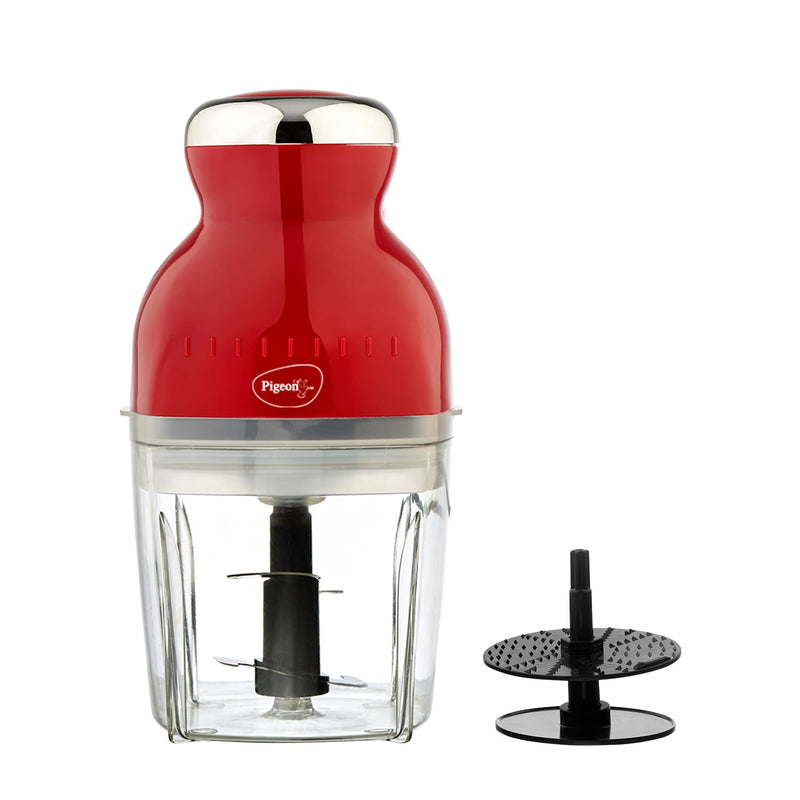 Pigeon Rapid Electric Chopper 300ml, Portable with 4 Stainless Steel Blades for Effortlessly Chopping Vegetables and Fru