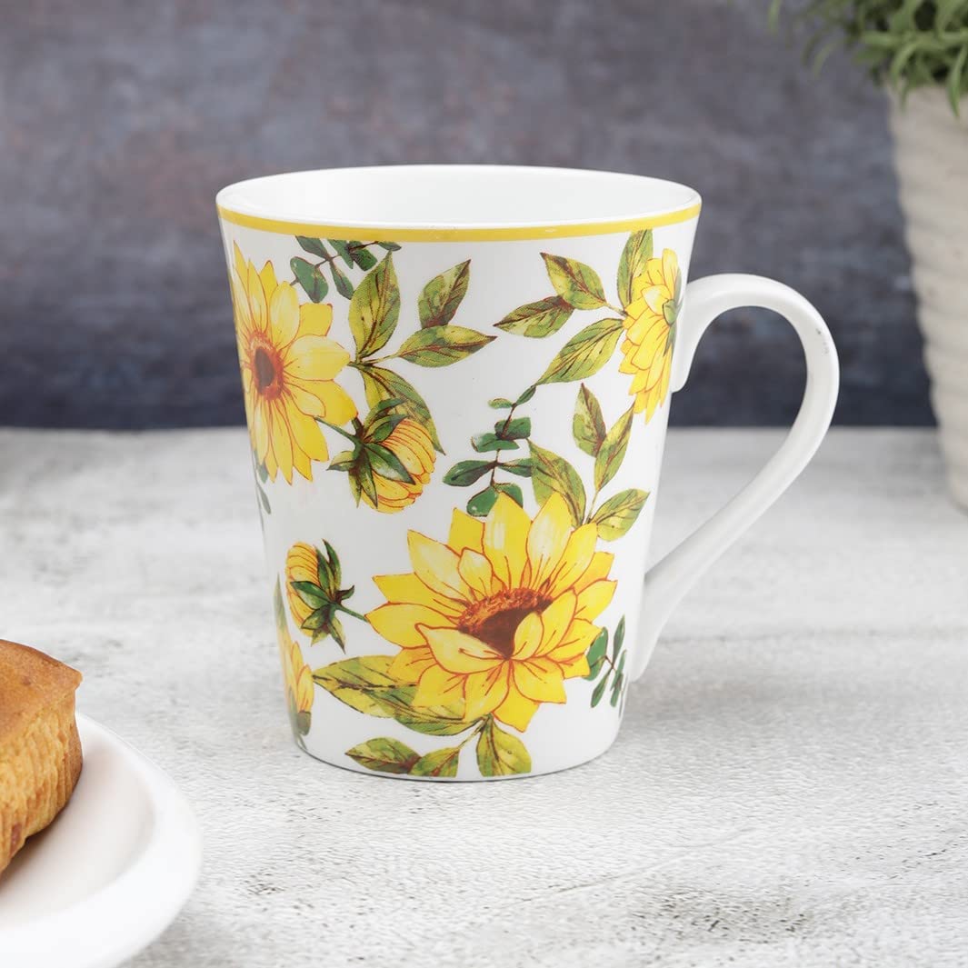 Clay Craft Cream Imperial Cup & Saucer 180ml, Set of 12 (6 Cups + 6 Saucers) Blue