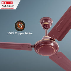 Usha Racer 1200MM Ultra High Speed 400RPM Ceiling Fan Brown W/O REG-3