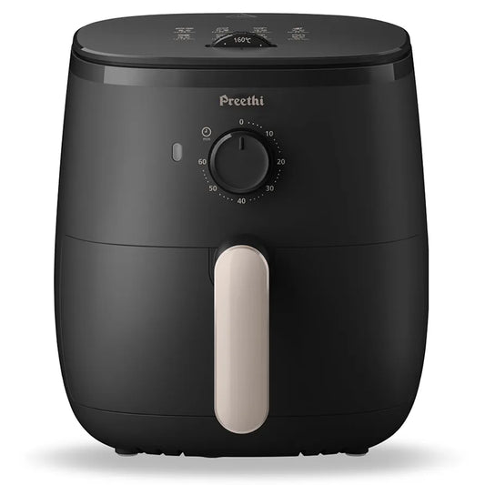 Preethi AIRPOT  APT001, uses up to 90% less fat, 1500W, Grill, Bake, Fry, Roast, Reheat, Airfryer for 4-5 people, 90+ Recipes, with Fast Flux Technology , Large 3.7 liter