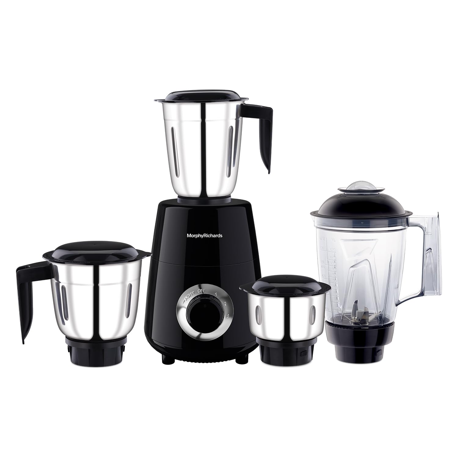 Morphy Richards Icon Superb 750 Watts Mixer Grinder| 4 Stainless Steel Mixer Jars Including Juicer Jar| 3-Speed Control With Pulse Effect Mixie| 1-Yr Warranty By Brand| Dark Grey