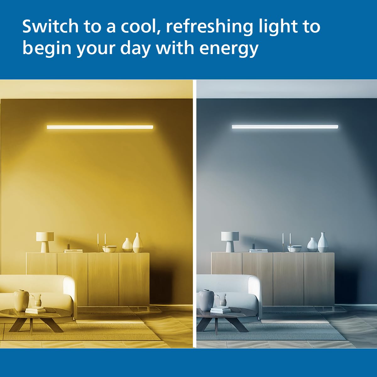 Philips 36W 3-in-1 Colour Changing LED Batten 4 Ft