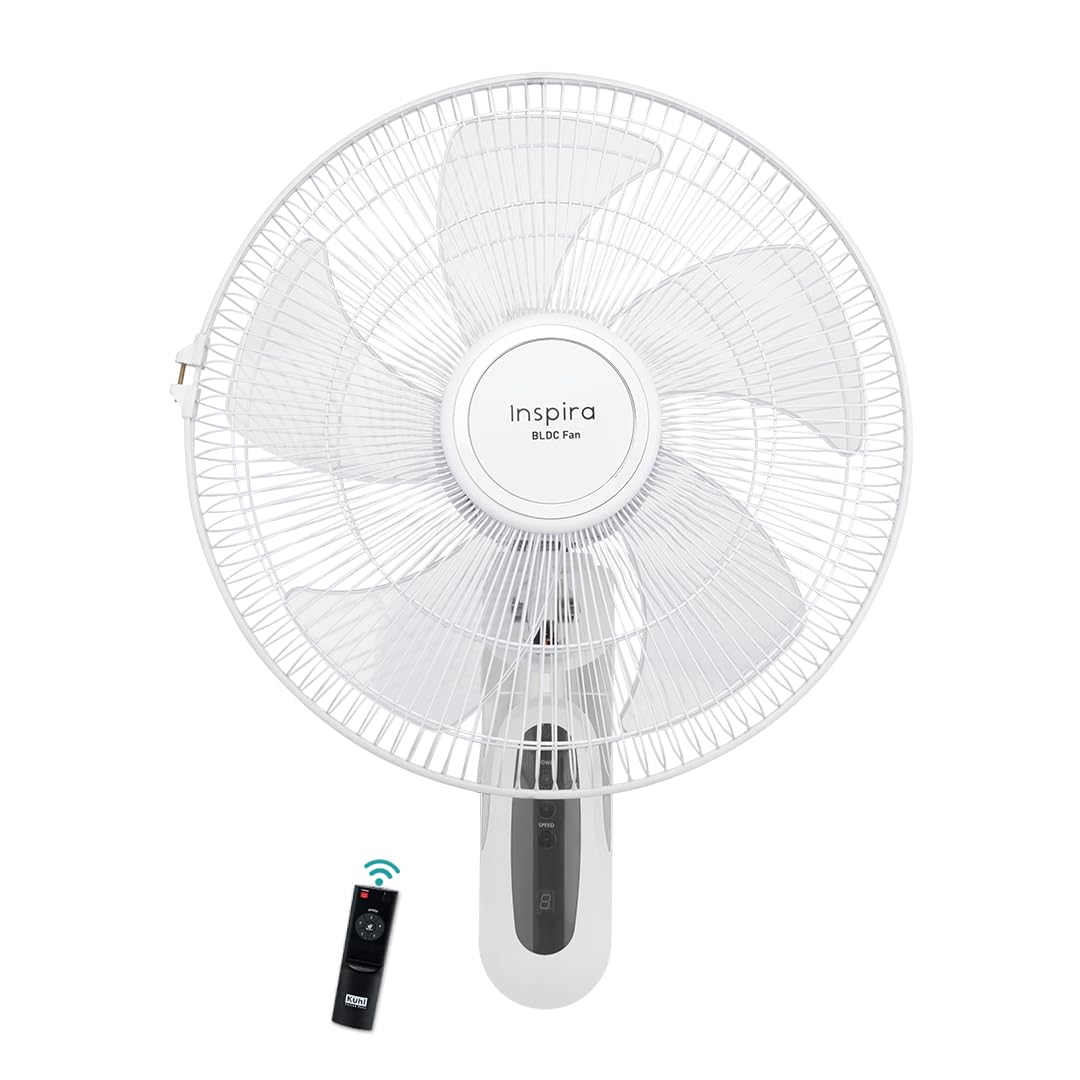 KUHL Inspira P1 | 400mm | BLDC Pedestal Fan with Remote | 5 wings | Touch Screen Control Panel | Height Adjustment | Tilt Mechanism, Swivel Function | Low Noise | Black