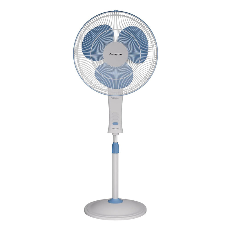 Crompton Wave Star Pedestal Fan, 400MM (White-Blue)-1