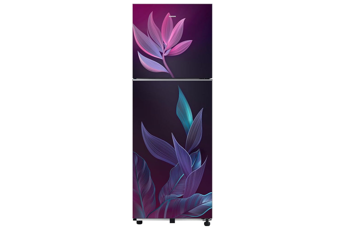 Samsung 236 L, 2 Star, Convertible, Digital Inverter Frost Free Double Door Refrigerator (RT40H28U2PRHL, Paradise Bloom Purple, 2026 Model)-1