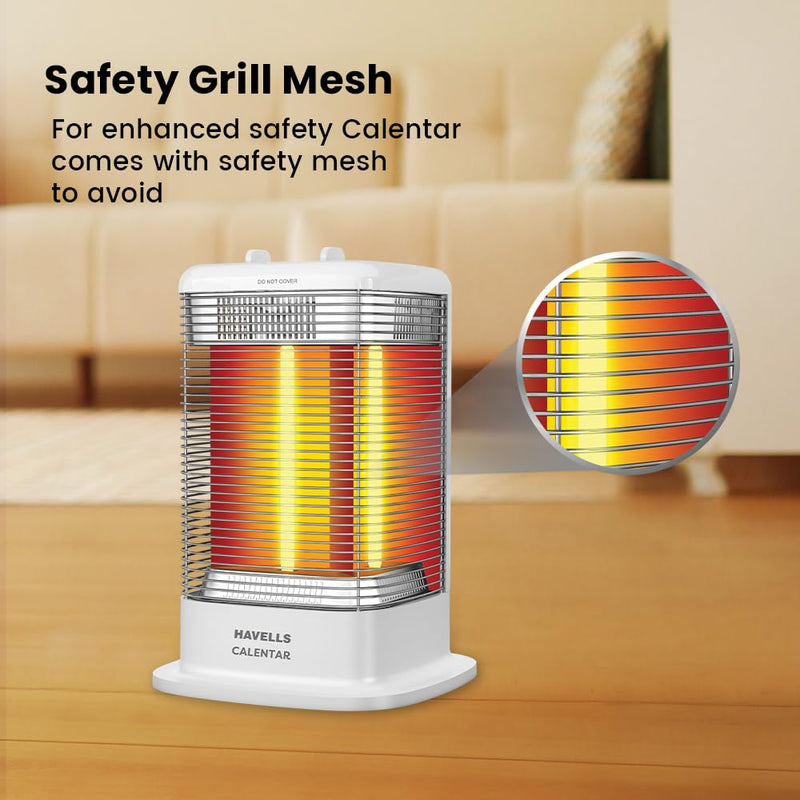 Havells Calenter 1050 Watt Room Heater With 3 Carbon Heating Tube (GHRGHCNW105)-6
