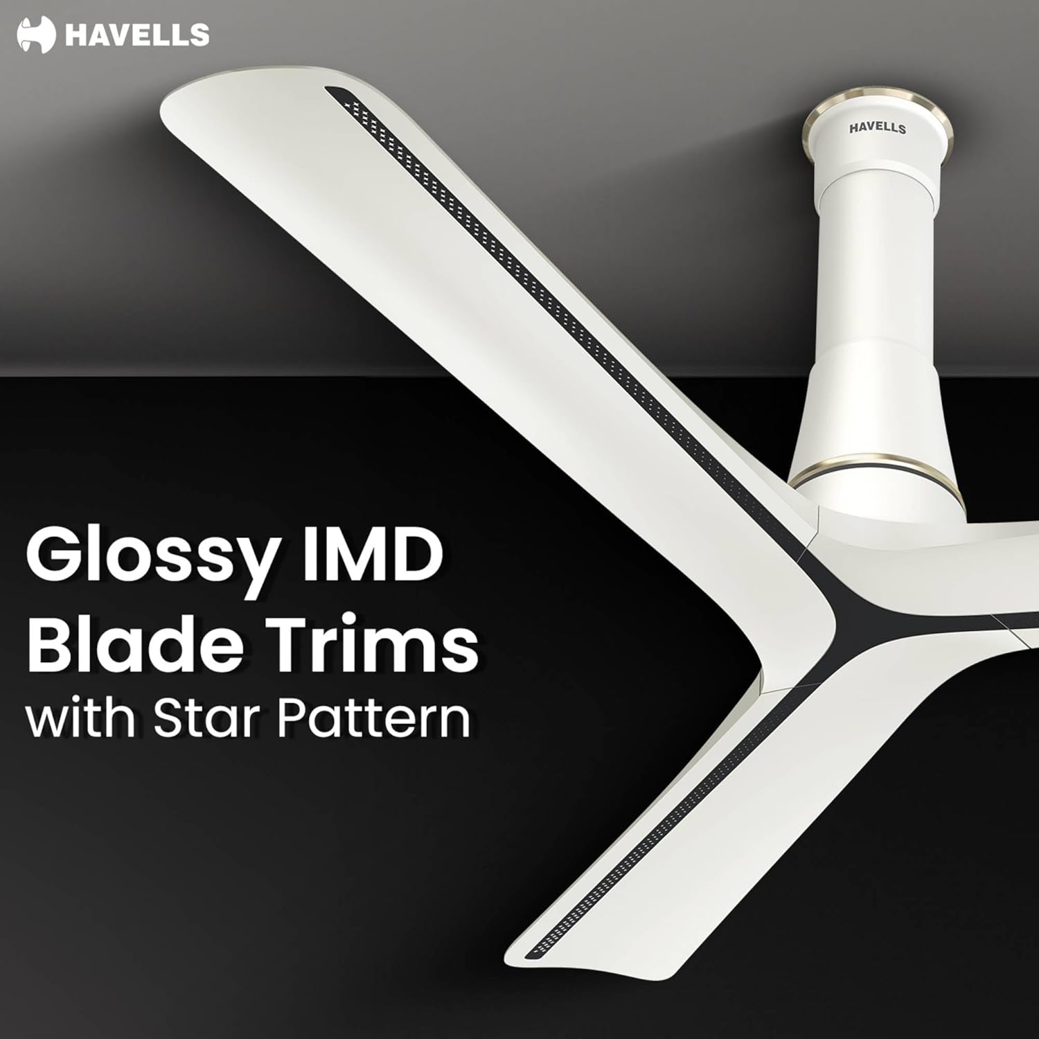 Havells Inveno LX 1200 mm BLDC Ceiling Fan|ABS Aerodyanamic Blades|Telescopic Canopy|Timer,Breeze,Sleep,MOP Modes|Reverse Feature|100% Copper Motor|Free Installation|2 Year Warranty(Matt Pearl White)