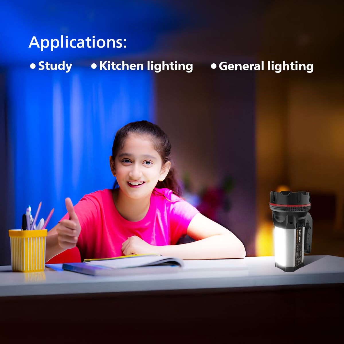 PHILIPS 5W Blaze Multicolor-Functional Emergency Rechargeable Led Light and Lantern| 4 Lighting Modes | 3000 Mah Battery with Up to 4 Hrs, 400 Lumen, Pack of 1