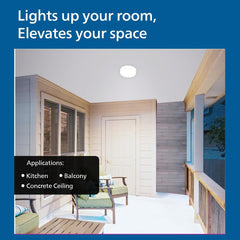 Philips 12 Watt Square Slim Surface Ceiling Light (Pack of 6)