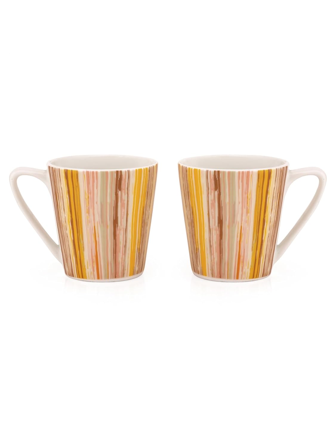 Clay Craft Fine Ceramic Hilton 308 Printed Coffee/Tea Cups Set of 6-200 ml Each, Tea Cup Set of 6, Microwave & Dishwasher Safe, Mugs for Coffee, Cups Set of 6, Mug Set, Gift Set, Ideal for Gifting