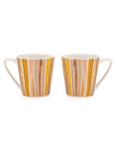 Clay Craft Fine Ceramic Hilton 308 Printed Coffee/Tea Cups Set of 6-200 ml Each, Tea Cup Set of 6, Microwave & Dishwasher Safe, Mugs for Coffee, Cups Set of 6, Mug Set, Gift Set, Ideal for Gifting