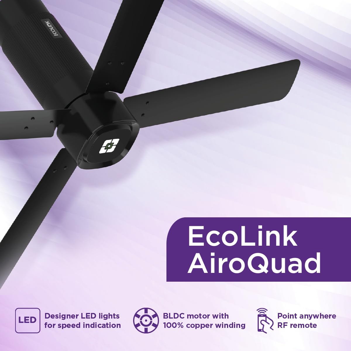 EcoLink AiroQuad BLDC 1200 mm Ceiling Fan with Remote-2