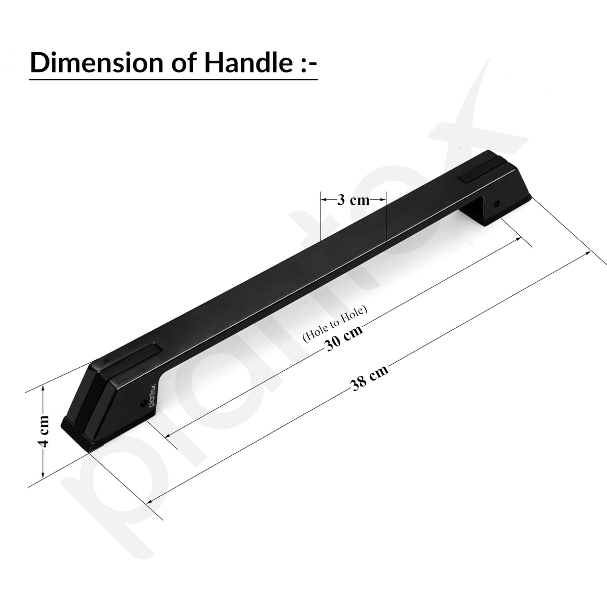 Plantex Door Handle/Main Door Handle/14 Inch Pull-Push Handle for Home&Office - Pack of 1 (SH-372-DC-Black & Z-Black)-2