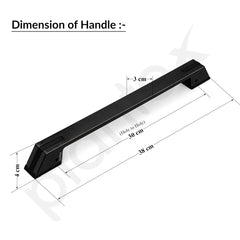 Plantex Door Handle/Main Door Handle/14 Inch Pull-Push Handle for Home&Office - Pack of 1 (SH-372-DC-Black & Z-Black)-2