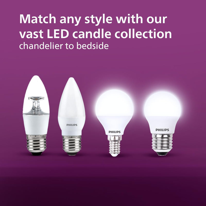Philips 2.8W LED Frosted Candle Bulb (Pack of 2)