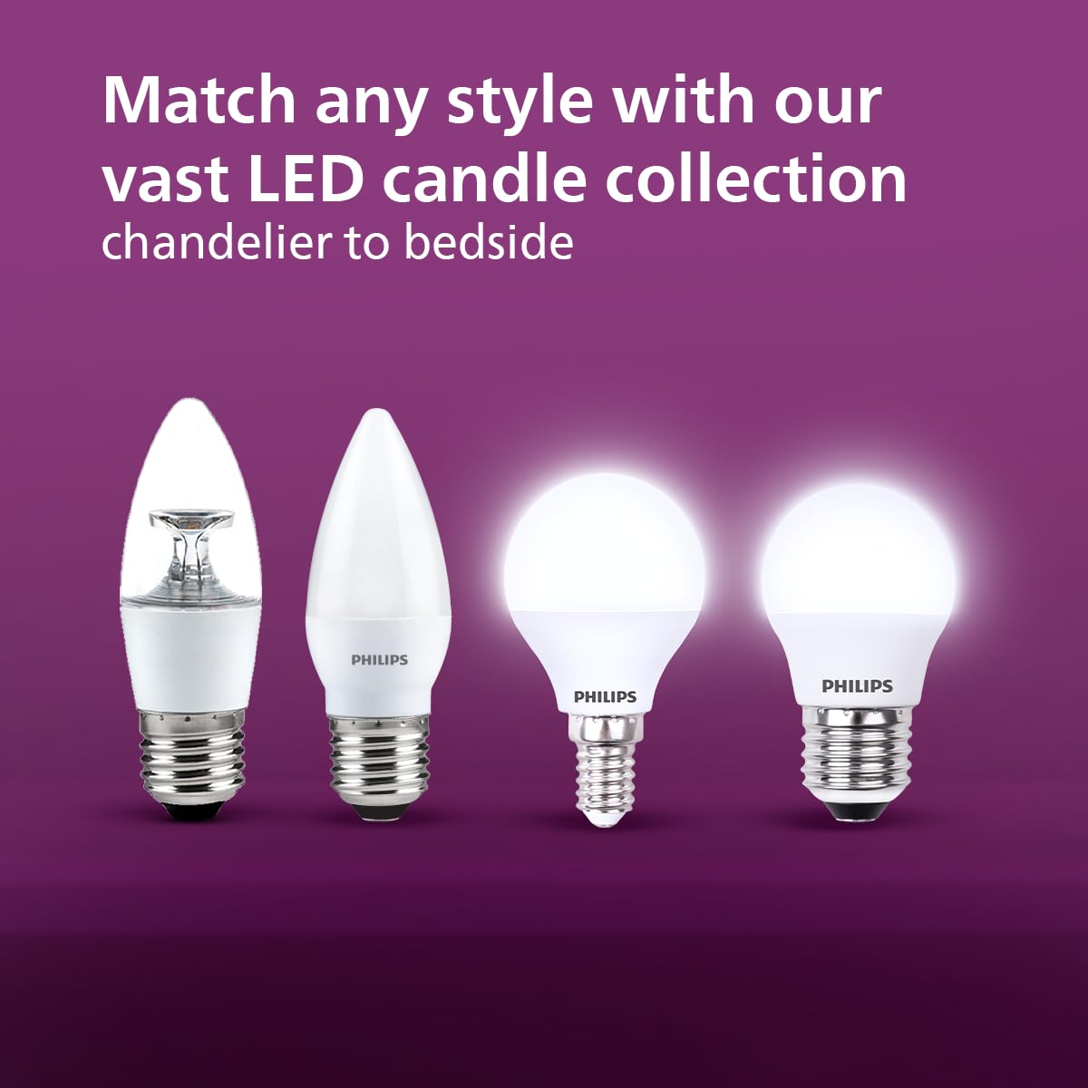 Philips 4W LED Clear Candle Bulb