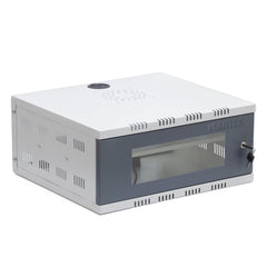 Plantex CCTV/NVR/DVR Cabinet Box/Network Rack/CCTV Box Cabinet with Lock and Keys/Server Rack with Power Socket - 3U+, (White) Transparent Glass Door dvr Box for CCTV-1