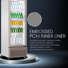 Haier HVC 405 GT5, 5 Star, Touch LED Visi Cooler Glass Door, Adjustable Shelves, Single Door Commercial Refrigerator (360 L, White)
