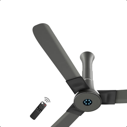 atomberg Studio+ 1200mm BLDC Ceiling Fan with Remote Control | BEE 5 star Rated Energy Efficient Ceiling Fan | High Air Delivery with LED Indicators | 2+1 Year Warranty (Sand Grey)