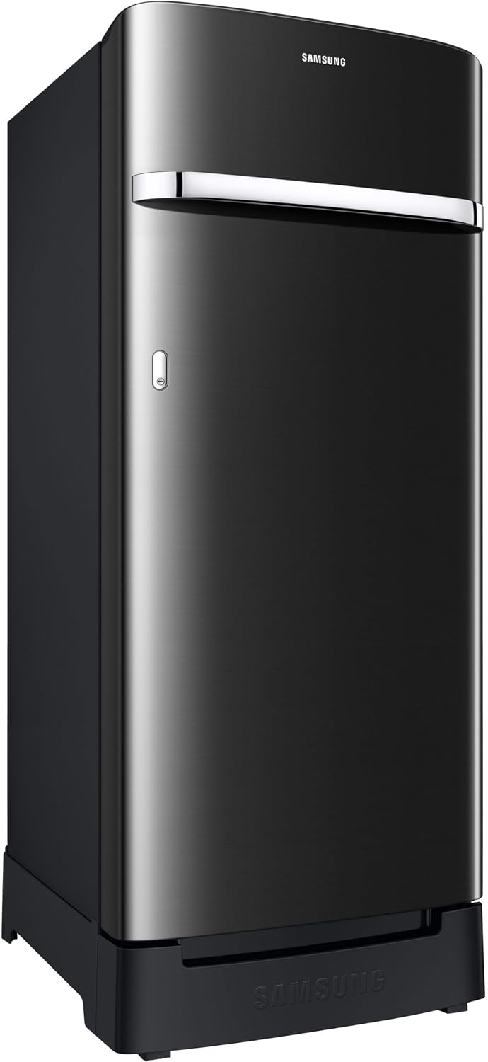 Samsung 215 L, 3 Star, Digital Inverter, Direct-Cool Single Door Refrigerator (RR23D2H23BX/HL, Luxe Black, Base Stand Drawer)-3
