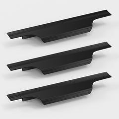 Plantex Profile Handle for Kitchen Cabinet/6 Inch Aluminium Drawer Profile Handle/Wardrobe Pull Handle for Home/Office/Hotel - Pack of 3 (Black) (Model APS-PF-1003)-1