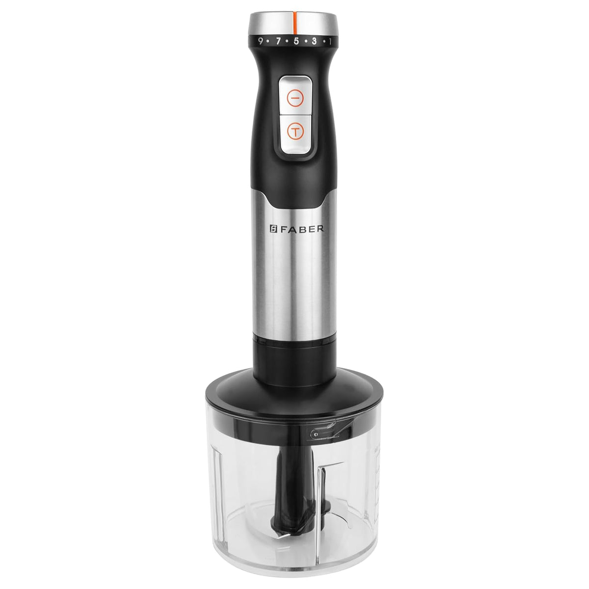 Faber 1000 Watts Hand Blender with Chopper and Whisker | Cool Touch Handle | 9 Speed | SS Bending Rod | Easy to Clean | 