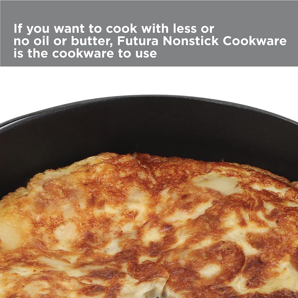 Hawkins Futura 16 cm Frying Pan, Non Stick Fry Pan with Glass Lid, Induction Omelette Pan, Small Frying Pan, Black (INF16G)