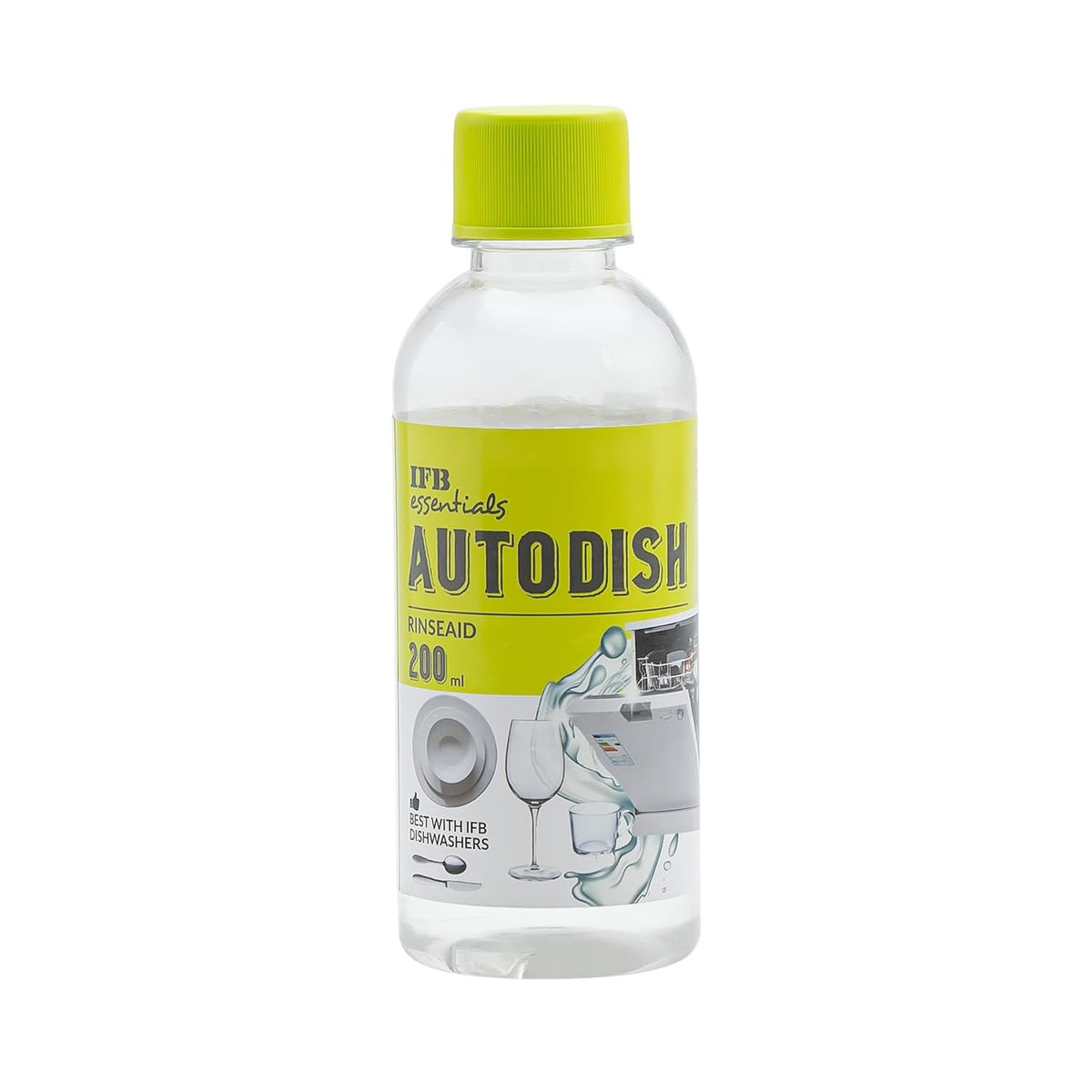 IFB Essentials Autodish Rinse Aid - 200 ml, Pack of 2, Fresh Scent, Liquid, Dishwasher Rinse Aid