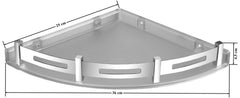 Plantex Bathroom Corner Shelf for Wall Plastic/Unbreakable Corner Stand for Bathroom with Stainless Steel Railings/Bathroom Accessories (9x9 inches, Transparent)-3