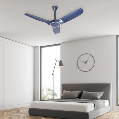 Havells 1250mm Stealth Air Ceiling Fan | Aerodynamic blades for silent operation, Superior Air Delivery | Dust Resistant , the most slient fan with Premium look and finish | (Pack of 1, Indigo Blue)