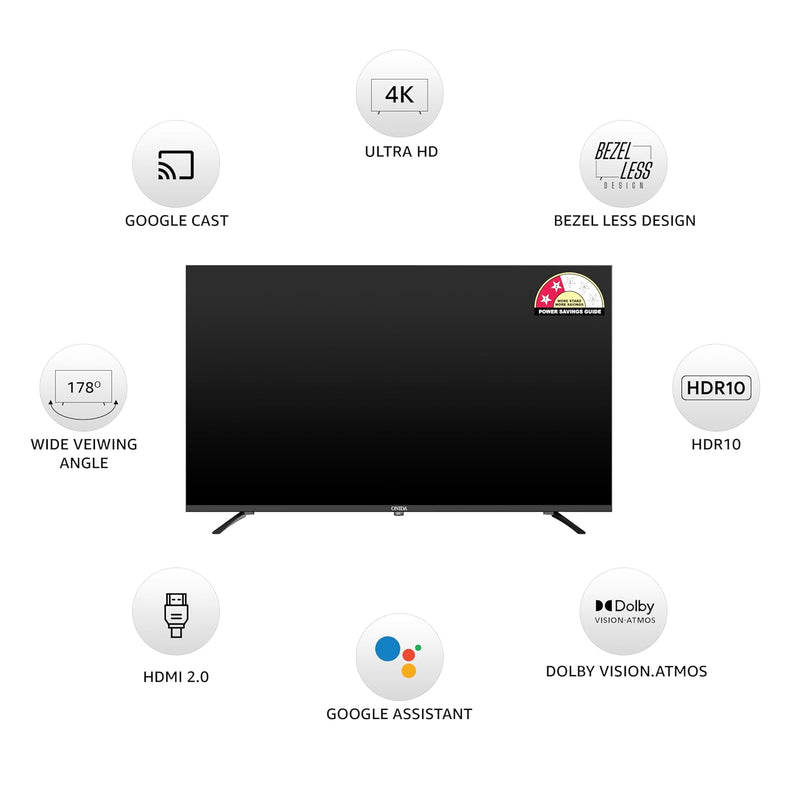 Onida 126 cm (50 inches) Nexg Series 4K QLED Smart Google TV QZ50UI-2