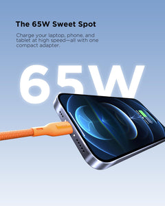 Philips 65W Type C to Type C Fast Charging Cable, 1M Nylon Braided