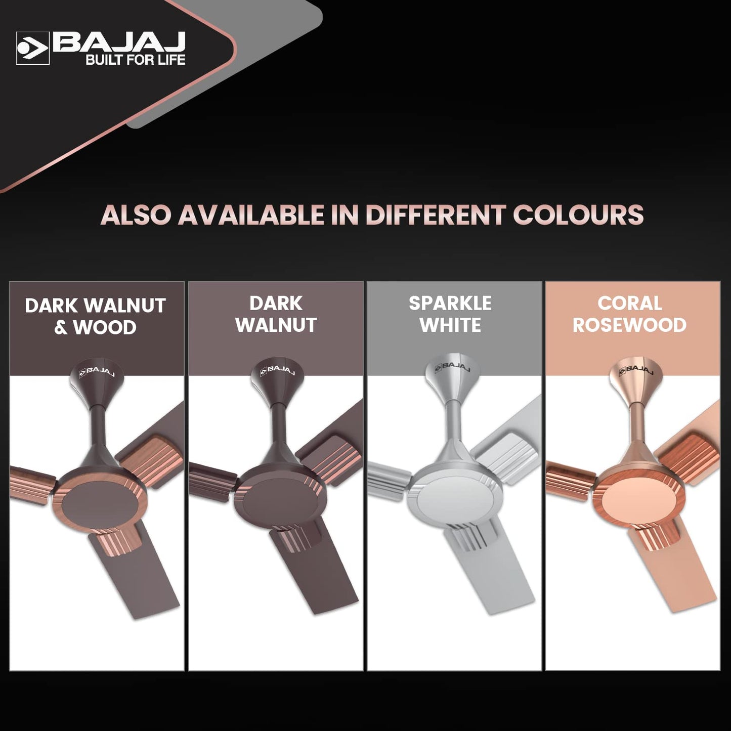 Bajaj Artisan 12S2 1200MM Ceiling Fans for Home | BEE-2 Star Rated Energy Efficient | SUPER 5TUFF TECHNOLOGY™ | SumoTuff Blades | High Air Delivery & High Speed | 5-Yr Warranty 【Sparkle White】