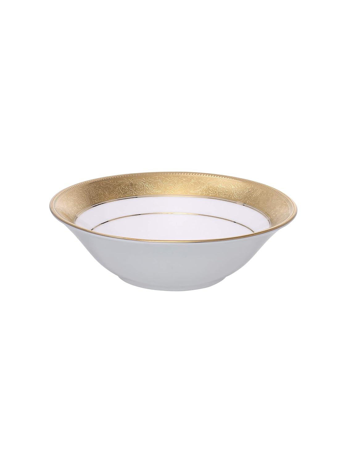 Clay Craft Fine Ceramic New Georgian Dinner Set of 40 Pieces, Enchanting Gold, for Family of 6, Dinner Set Ceramic, Crockery Set, Dining Set for Dinner, Plates and Bowls Set, Crockery Set for Gift