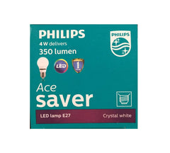 Philips Base E27 4-Watt LED Bulb (Cool Day Light/Crystal White) (Pack of 12)