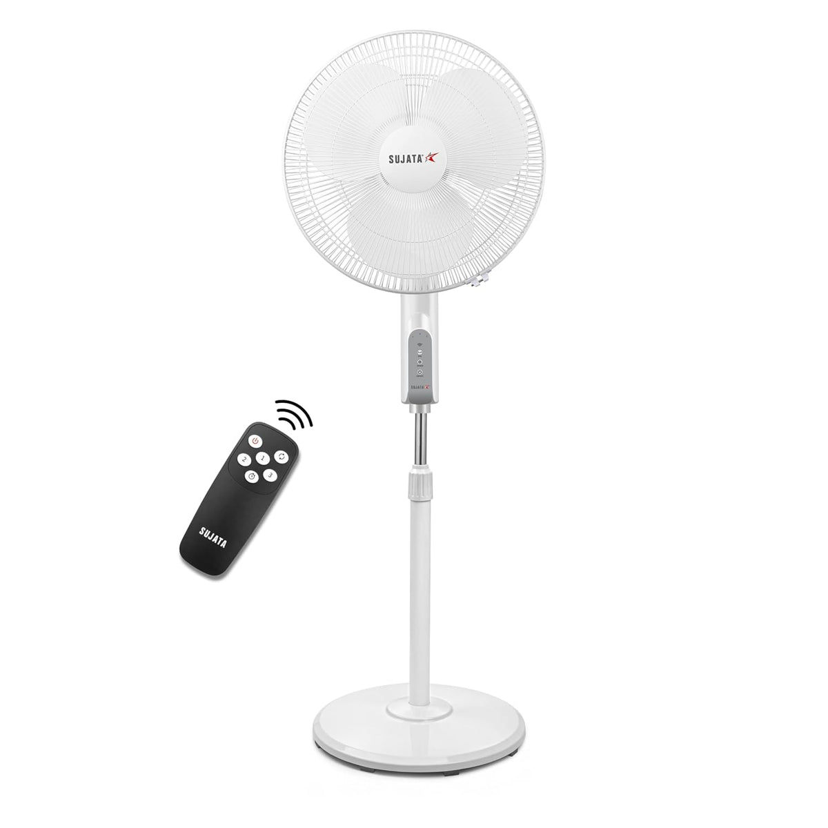 Sujata Greenova Air BLDC 400 mm Pedestal Fan with Remote (White)