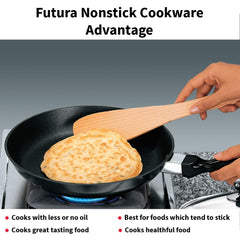 Hawkins Futura 20 cm Frying Pan, Non Stick Small Fry Pan with Glass Lid, Black (NF20G)