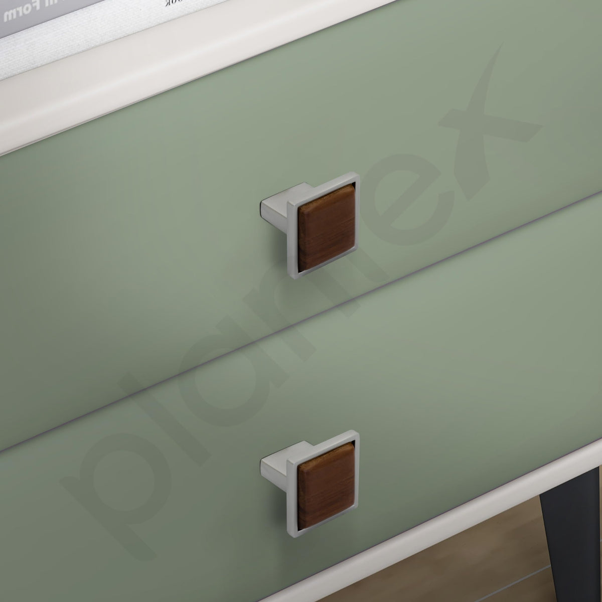 Plantex Knobs for Drawer | Kitchen Cabinet Knobs | Pulls Handles Knobs for Wardrobe & Kitchen | Square Drawer Pulls and Knobs- Pack of 1 (Satin & Wood)-6