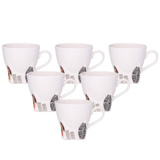 Clay Craft - Jazz Coffee Mugs Set, 6-pieces, 230ml, Vivid V306