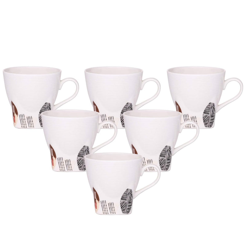 Clay Craft - Jazz Coffee Mugs Set, 6-pieces, 230ml, Vivid V306