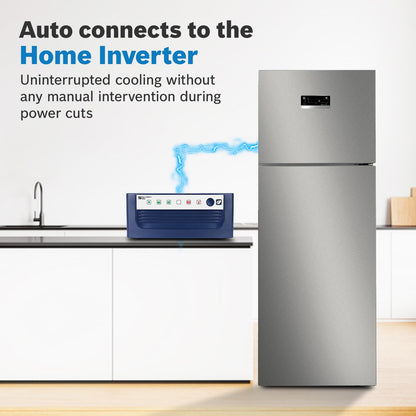 Bosch 243L 3 Star Inverter Frost free Double Door Refrigerator (2023 Model, CTC27S031I, 6-in-1 Convertible, 18 Hours Cooling Retention, Digital Display, Super Freeze, 80min Covert, Silver Inox)