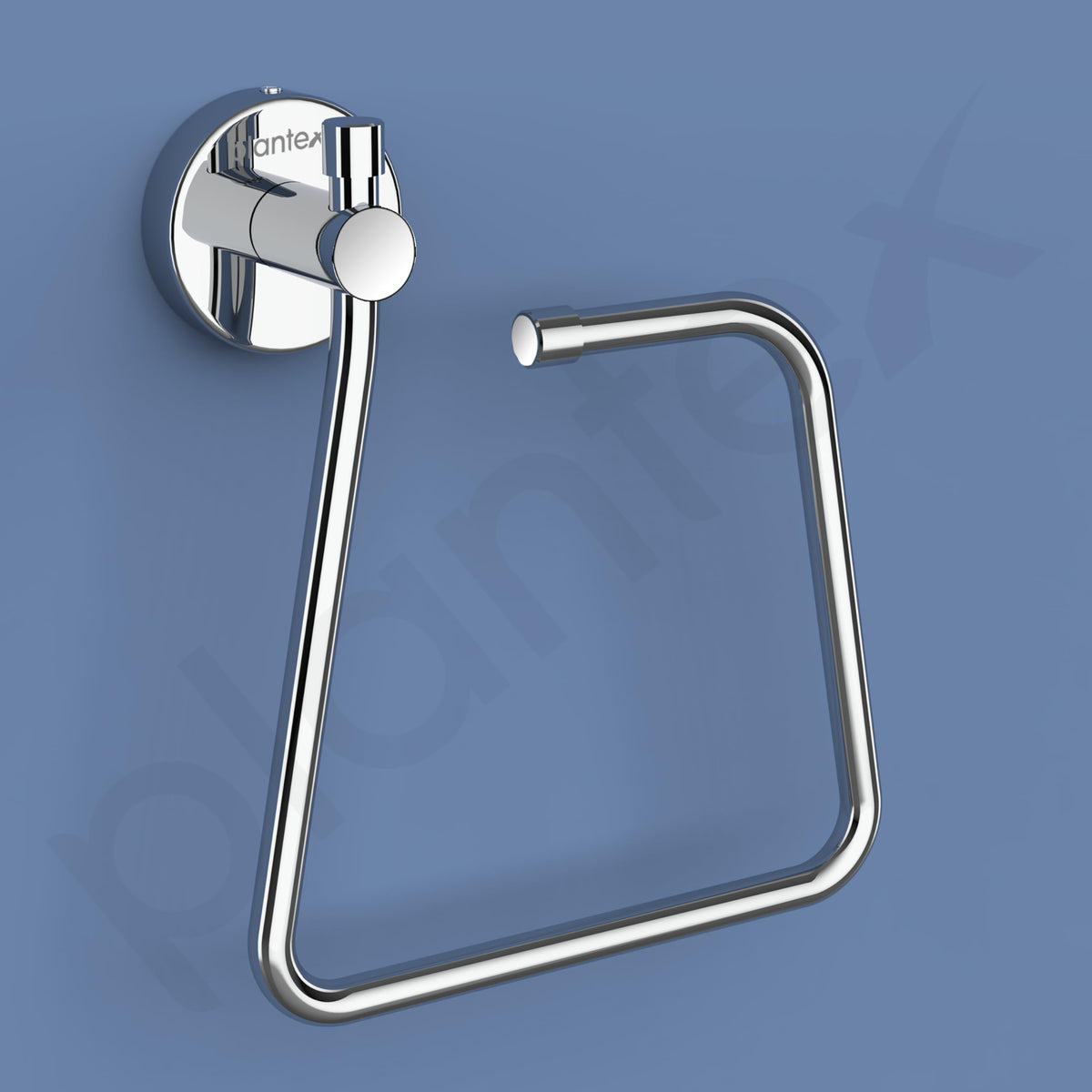 Plantex Stainless Steel Towel Ring for Bathroom/Napkin-Towel Hanger/Wash Basin/Bathroom Accessories - (Chrome-Rectangle) - Pack of 3-6