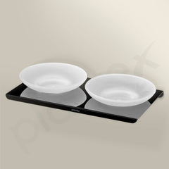 Plantex Stainless Steel Double Soap Holder for Bathroom/Soap Stand/Wall Mounted Soap Holder/Bathroom Accessories - (Black-Chrome)-4
