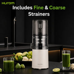 Hurom E30ST Cold Press Juice for Home, Advanced Cold Press Technology for 20% More Juice, All-in-1 Juicer for Fruits, Vegetables & Nut Milk, World's No. 1 Slow Juicer Brand since 1974, 12 Yrs Warranty