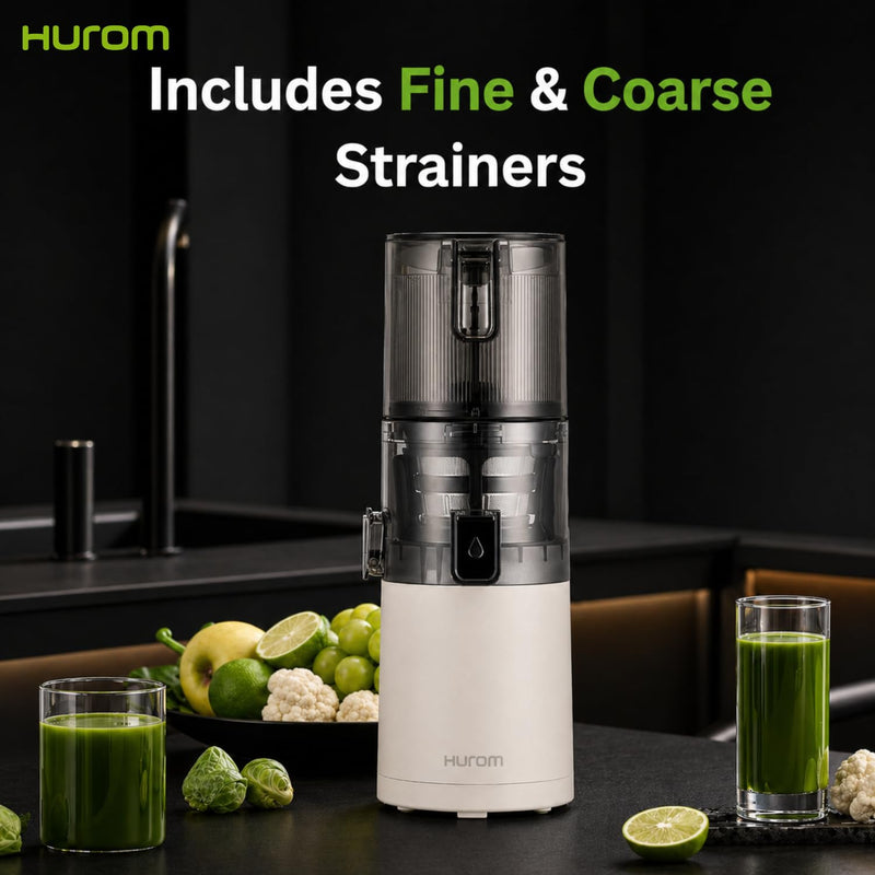 Hurom E30ST Cold Press Juice for Home, Advanced Cold Press Technology for 20% More Juice, All-in-1 Juicer for Fruits, Vegetables & Nut Milk, World's No. 1 Slow Juicer Brand since 1974, 12 Yrs Warranty