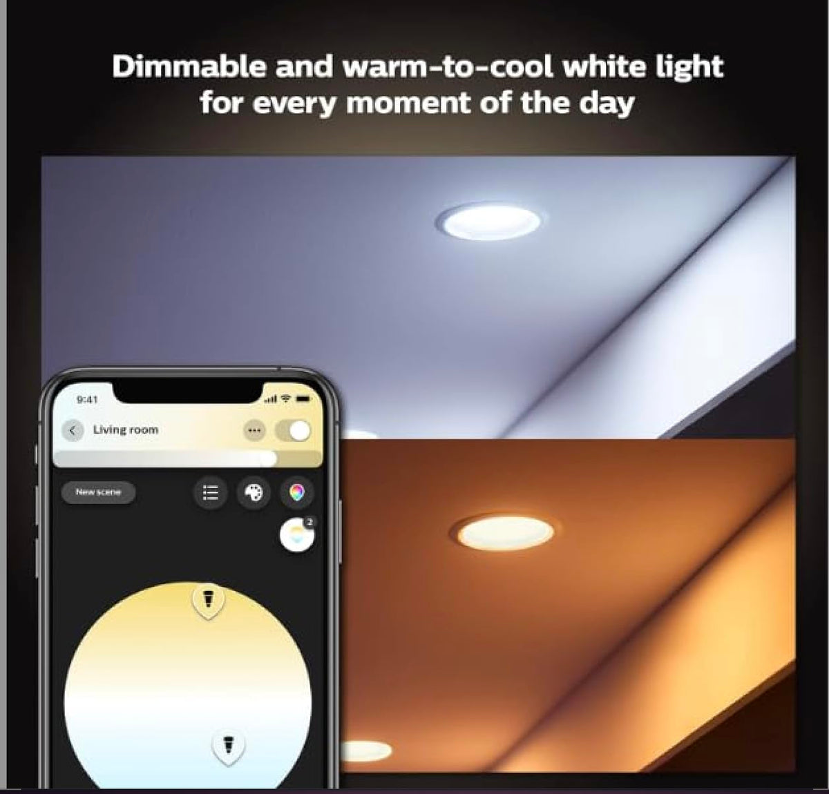 Philips 31185 MEMURU wall lamp LED white 1x11W Philips Hue White Ambiance Memuru LED cove light 3feet linkable one to
